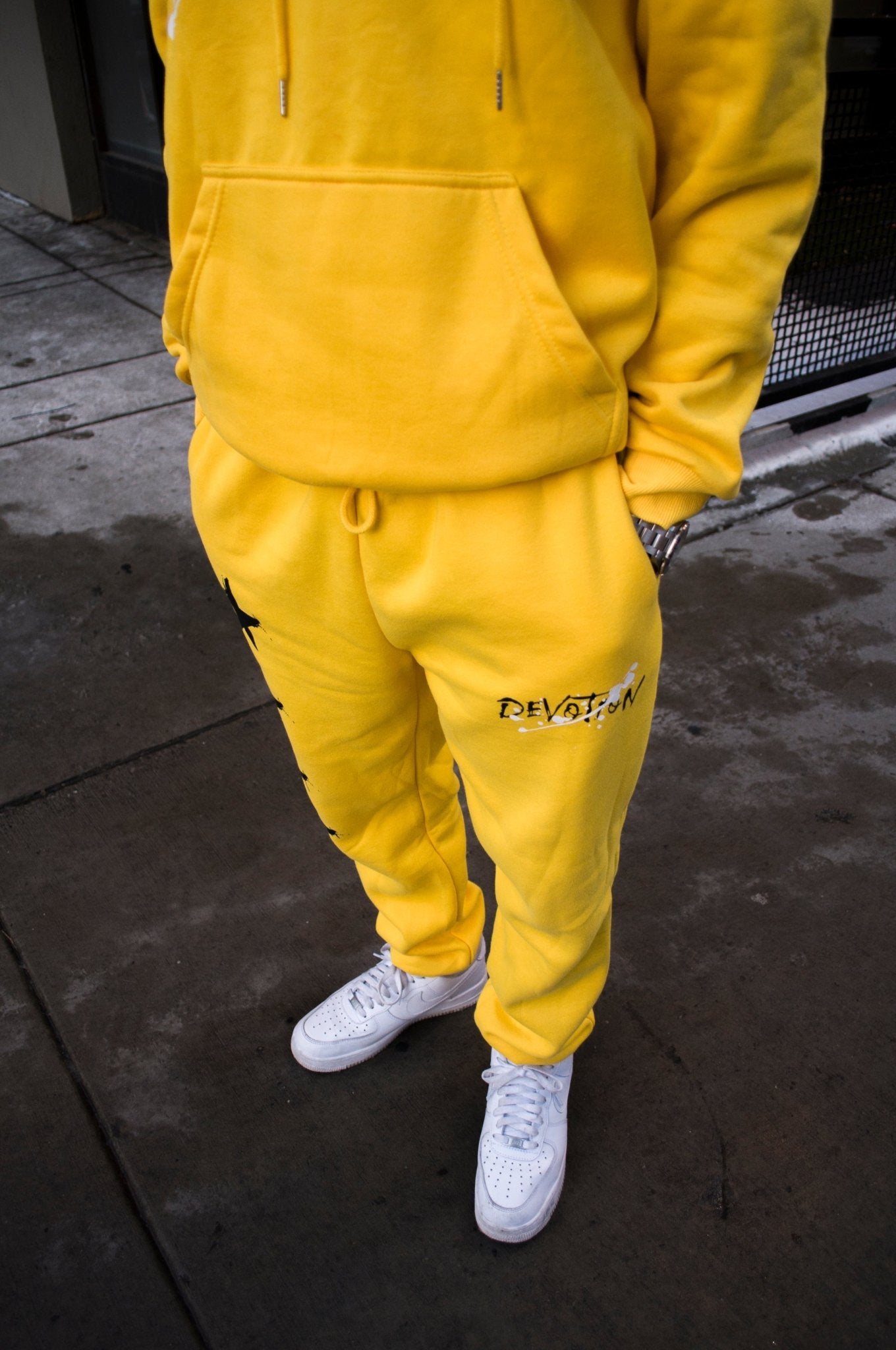 Yellow 'Devotion' Sweatpant - Engraved
