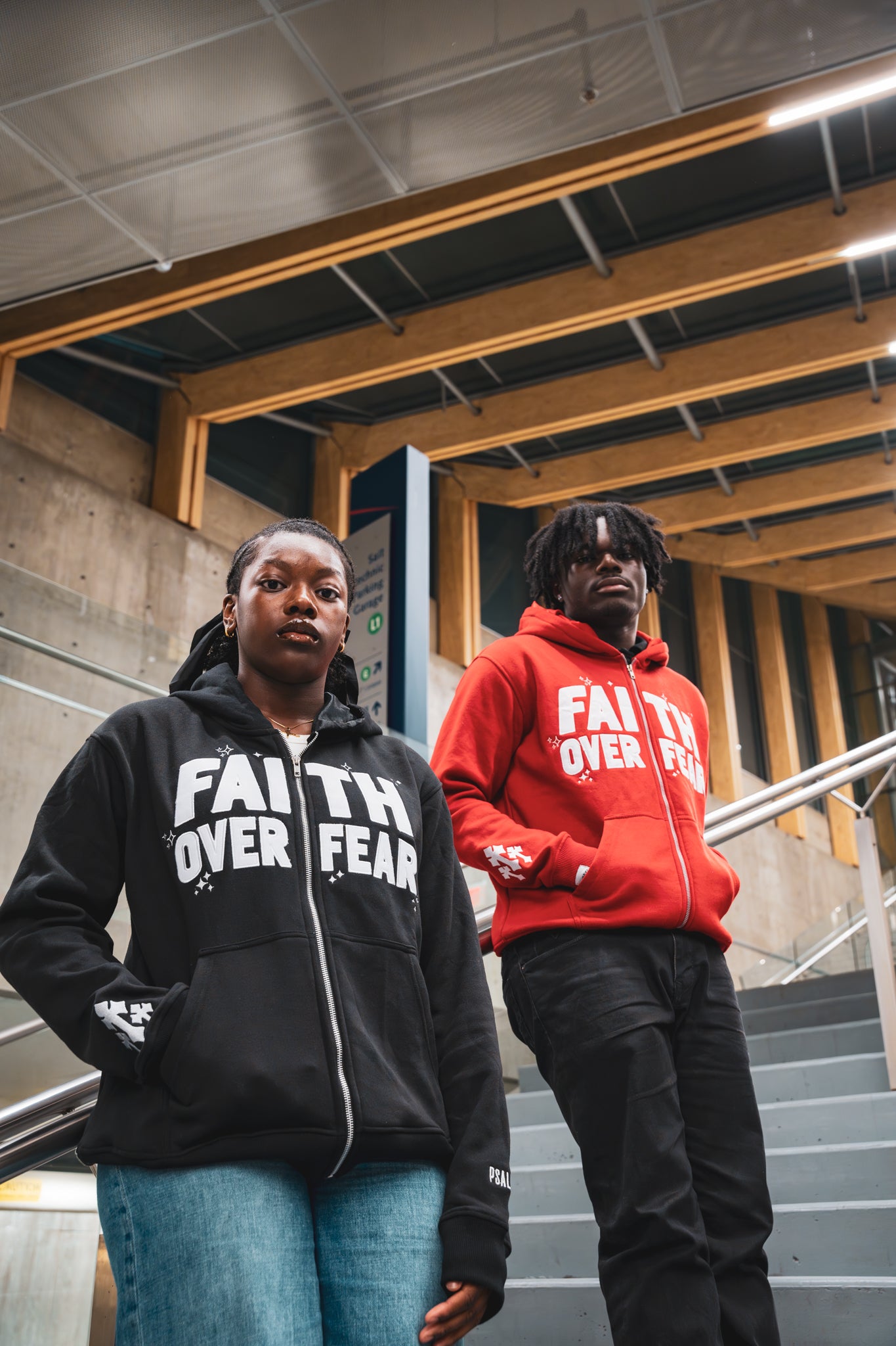 Black 'Faith Over Fear' V2 Zip - Up - Engraved