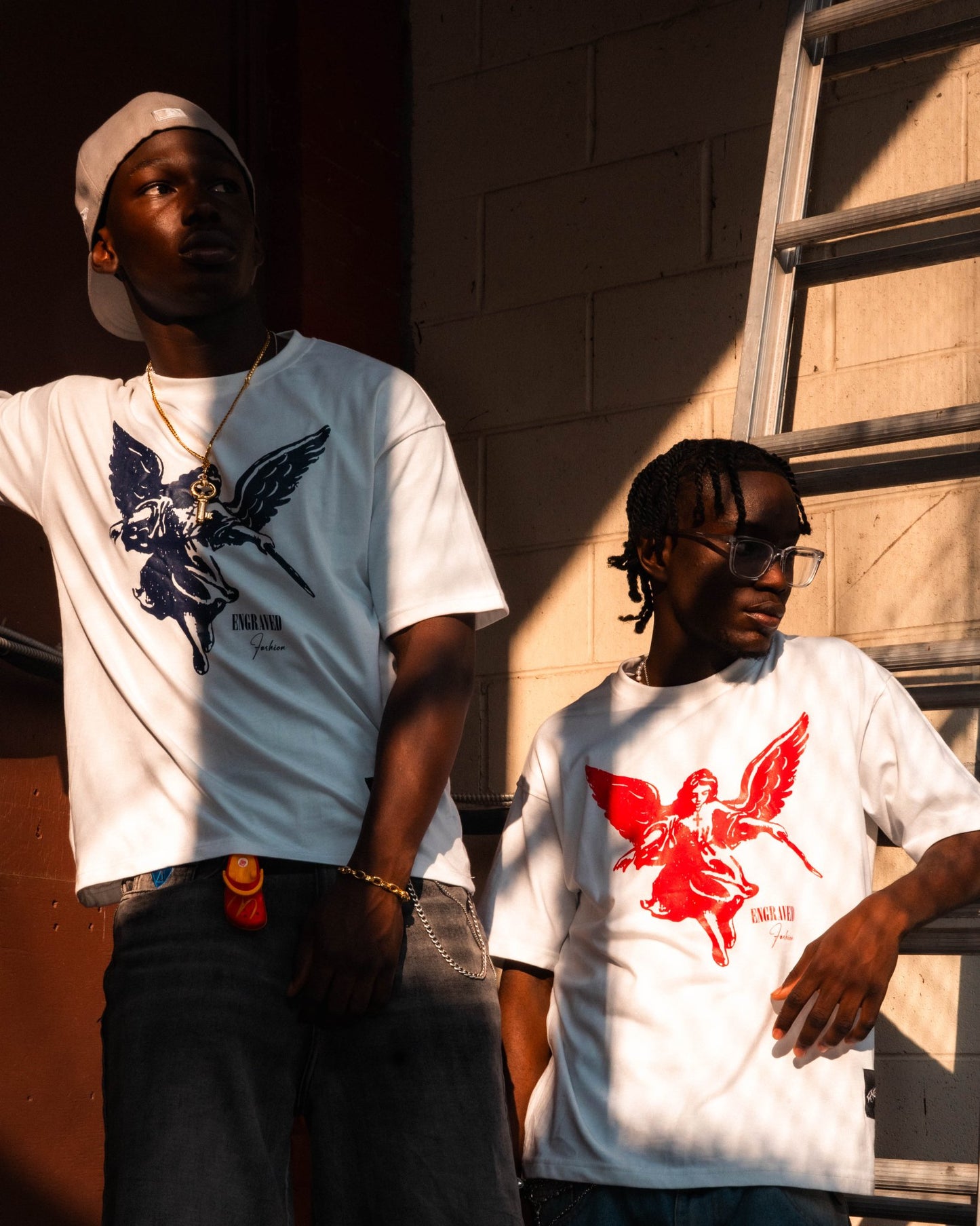 Red "The Guardian" Tee - Engraved