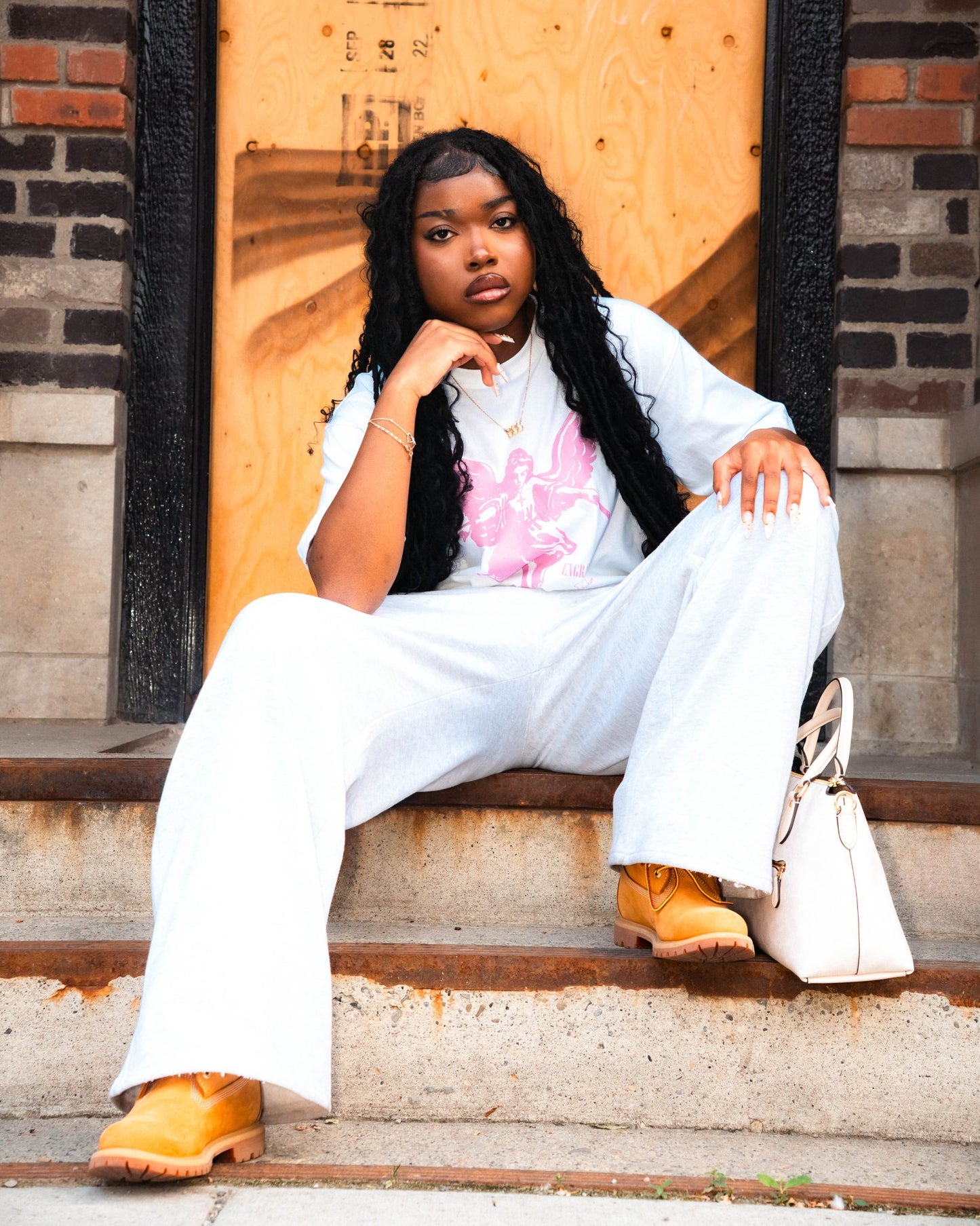 Pink "The Guardian" Tee - Engraved