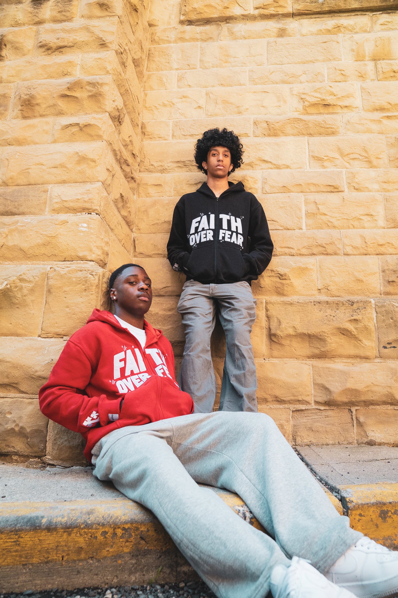 Red 'Faith Over Fear' V2 Zip - Up - Engraved